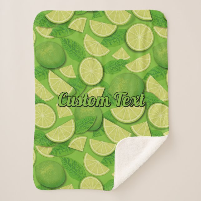 Manta Sherpa Fondo Lime (Anverso)