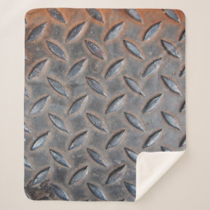 Manta Sherpa fondo metalizado de diamante grunge, Surf de acero