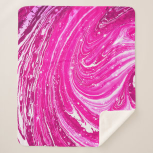 Manta Sherpa Fondo mixto de pintura rosada.