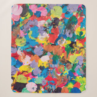 Manta Sherpa fondo multicolor teñido con pincel