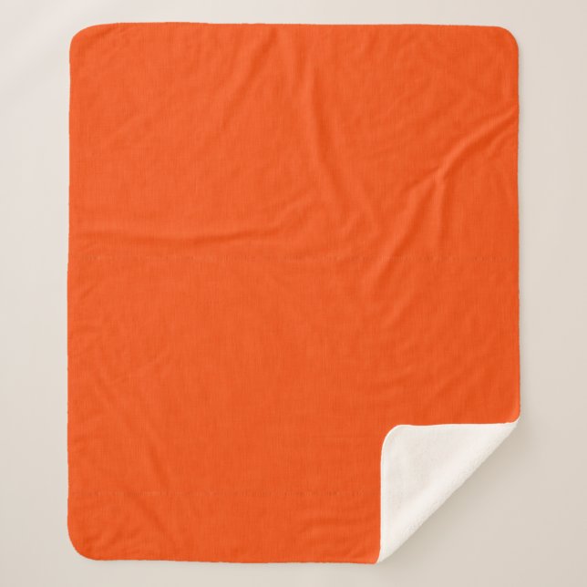 Manta Sherpa Fondo naranja texturizado tranquilo y simple (Anverso)
