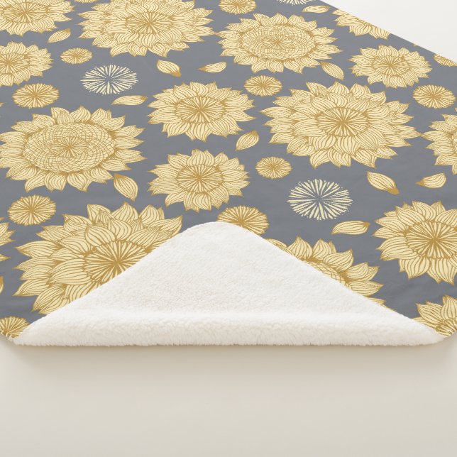 Manta Sherpa Fondo Personalizado de la calma solar II (3/4)