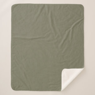 Manta Sherpa Fondo texturizado verde oliva calmado y simple