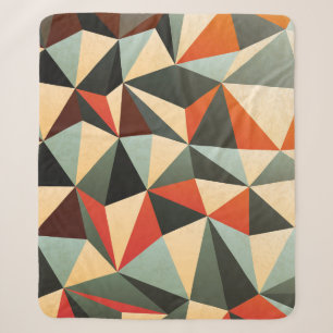 Manta Sherpa Forma de diamante: diseño abstracto de vintage