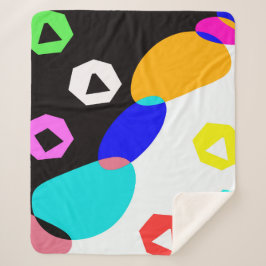 Manta Sherpa Formas coloreadas