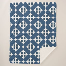 Manta Sherpa Formas geométricas azules abstractas