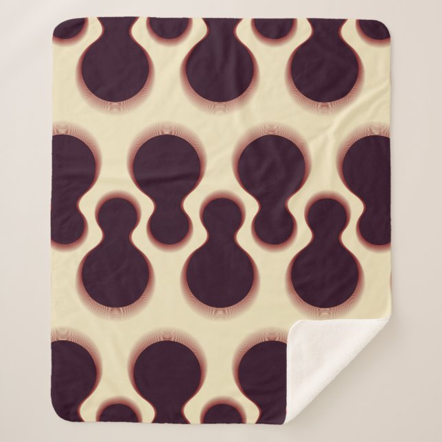 Manta Sherpa Formas globulares espinosas, patrones de tonos mar (Anverso)