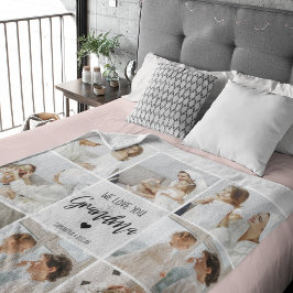 Manta Sherpa Foto Collage Gray Te Ama Mejor Regalo