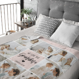 Manta Sherpa Foto Collage Pink Te Amo La Abuela Mejor Regalo