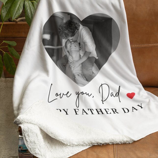 Manta Sherpa Foto de Amo personalizado a tu papá | Regalo del D (Subido por el creador)
