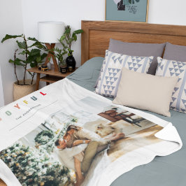 Manta Sherpa Foto de Navidades modernos simples | Fiestas alegr