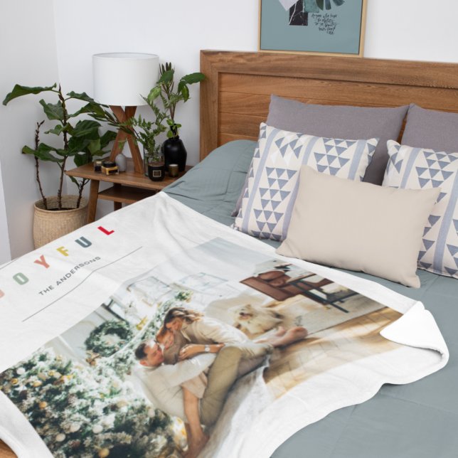 Manta Sherpa Foto de Navidades modernos simples | Fiestas alegr (Subido por el creador)