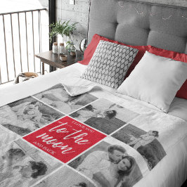 Manta Sherpa Foto De Pareja Collage Moderna Y Cita De La Luna