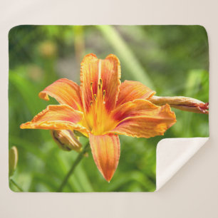 Manta Sherpa Foto de una flor de Lily grande