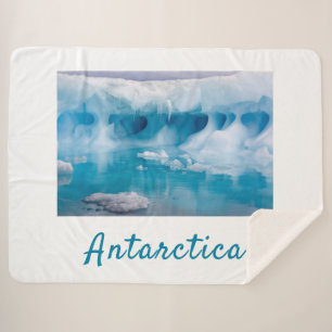 Manta Sherpa Foto del iceberg de la Antártida con texto