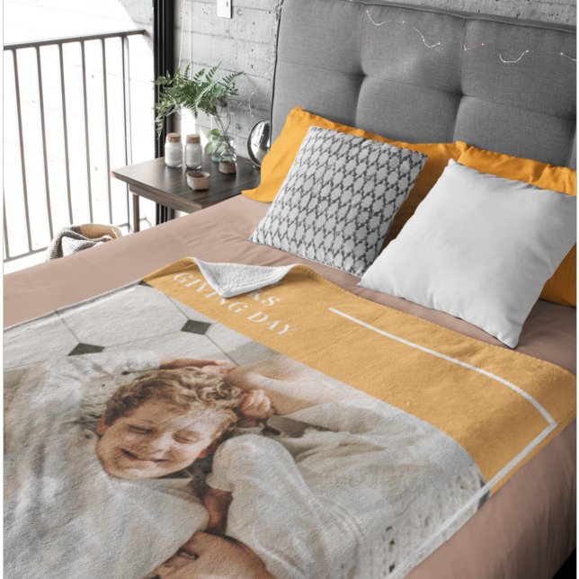 Manta Sherpa Foto familiar moderna y regalo del Día de Acción d (Subido por el creador)