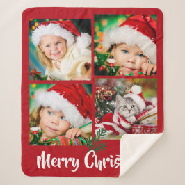 Manta Sherpa Foto Keepsake Blanket para Navidades