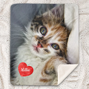 Manta Sherpa Foto Mascota moderna Personalizada Perro Gato Perr