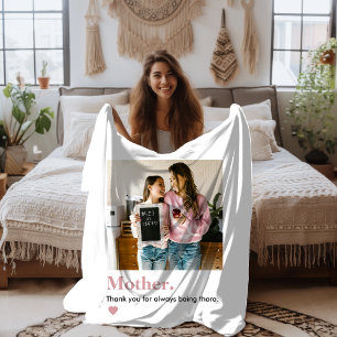 Manta Sherpa Foto personalizada de mamá Gracias