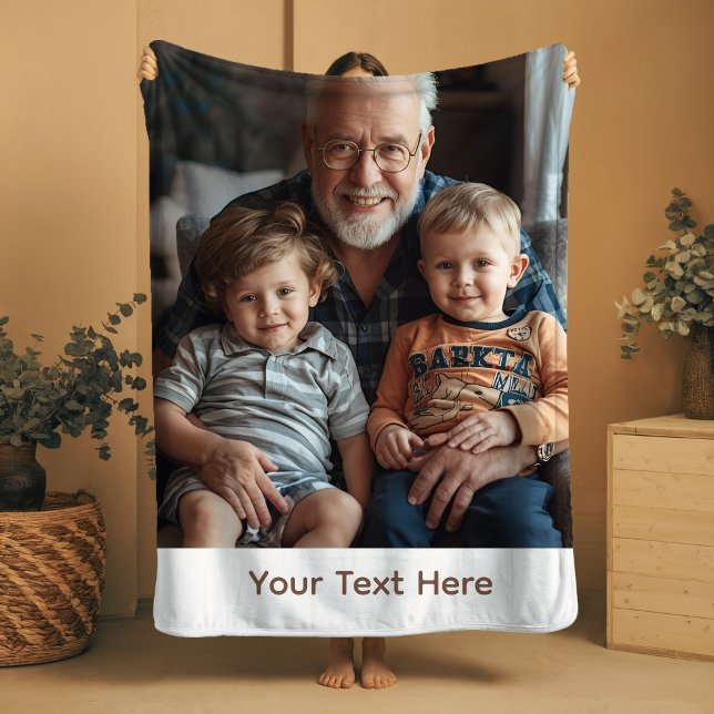 Manta Sherpa Foto personalizado Abuelo Blanket Sherpa Idea de r (Subido por el creador)