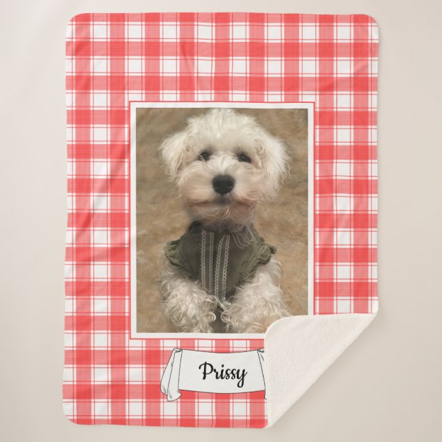 Manta Sherpa Foto personalizado: comida para granja de campo ro (Anverso)