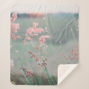 MANTA SHERPA FOTO SELECTIVA FOTOGRAFÍA DE FLORES PETALIZADOS DE