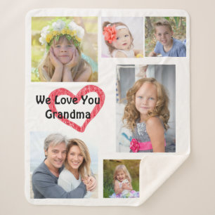 Manta Sherpa Foto Sherpa Blanket para la abuela