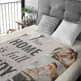 Manta Sherpa Foto y cita familiar de pareja moderna