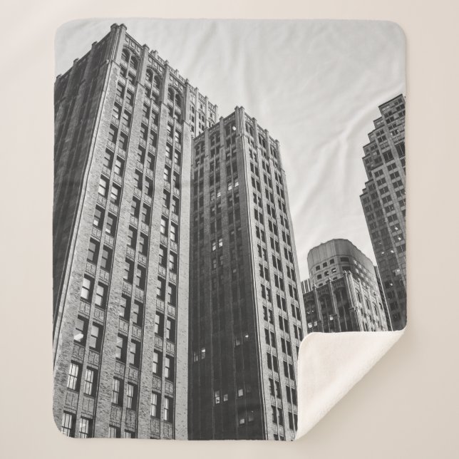 MANTA SHERPA FOTOGRAFÍA DE GRAYSCALE DE BAJO ÁNGULO DE ALTO AUM (Anverso)