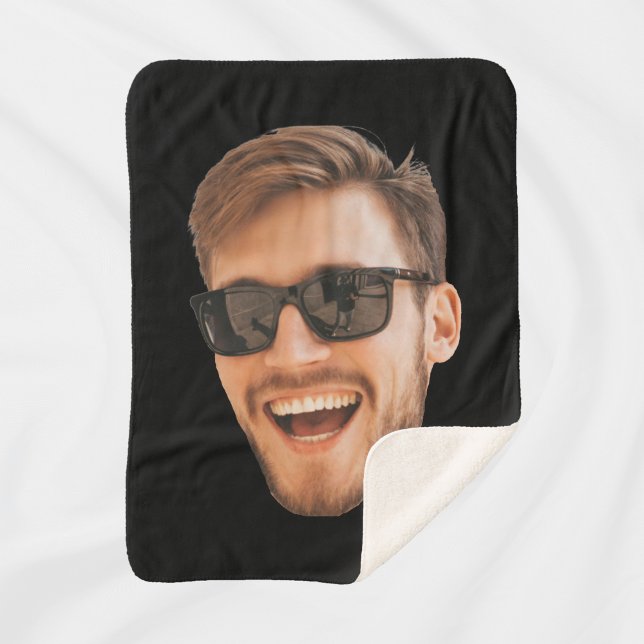 Manta Sherpa Fotos divertidas de hombres personalizados (Funny Personalized Men Photo Sherpa Blanket
)