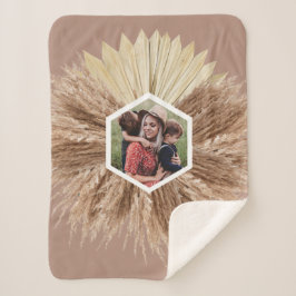 Manta Sherpa Fotos Personalizados de colores neutros cálidos y 