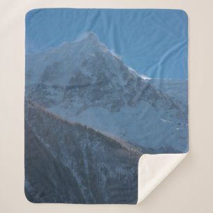Manta Sherpa French alps mountain peaks covered with fresh snow