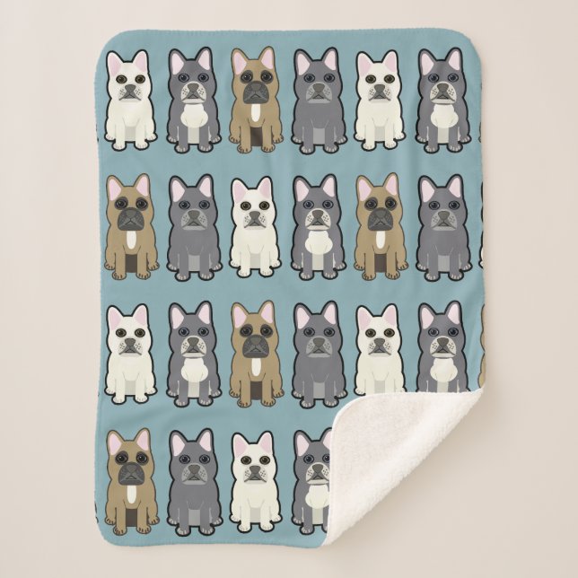 Manta Sherpa Frenchie Friends (Anverso)