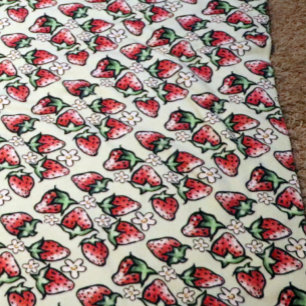 Manta Sherpa Fresas patrón de fresa