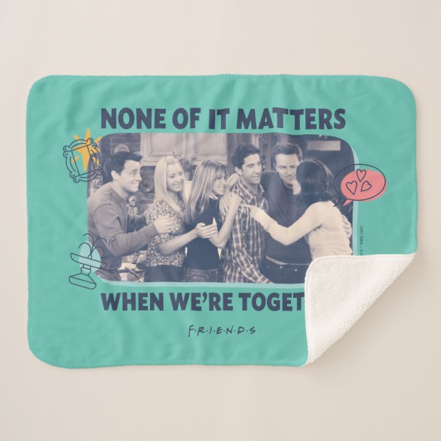 Manta Sherpa FRIENDS™ | Abrazo grupal (Anverso (horizontal))