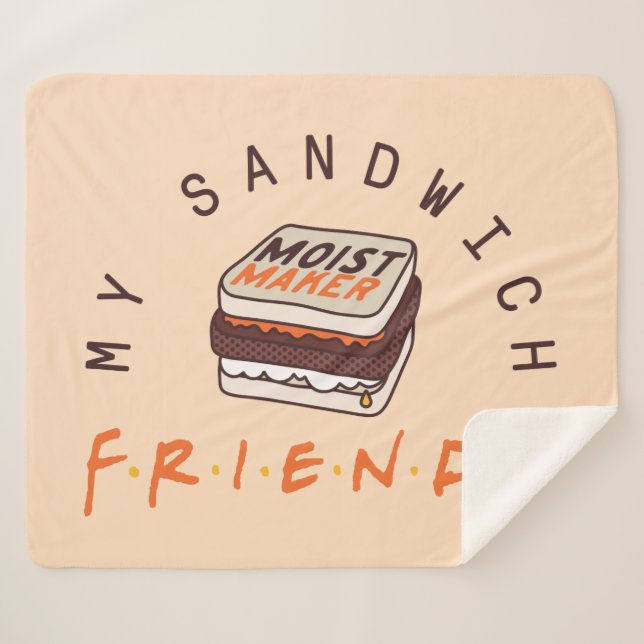 Manta Sherpa FRIENDS™ | Mi Sandwich (Anverso (horizontal))