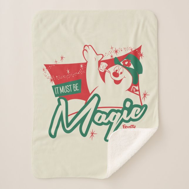 Manta Sherpa Frosty el muñeco de nieve - Debe ser magia (Anverso)