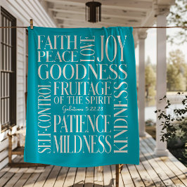 Manta Sherpa Fruitage of the Spirit Galatians 5 Sherpa Blanket