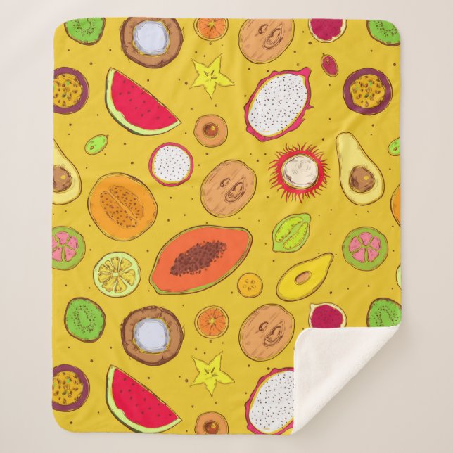 Manta Sherpa Fruta tropical (Anverso)