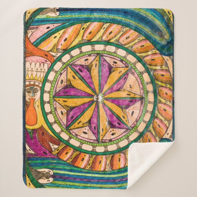 Manta Sherpa Fuego bengalí | Adolf Wolfli | (Anverso)