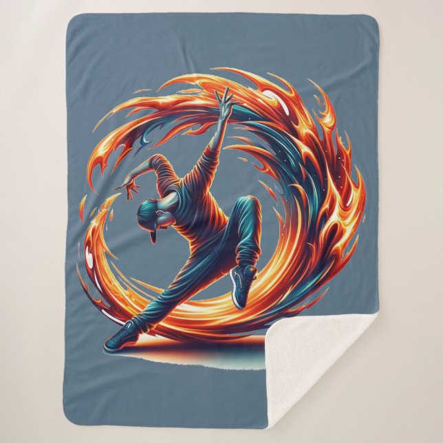 Manta Sherpa Fuego callejero de ruptura con energía urbana (Anverso)