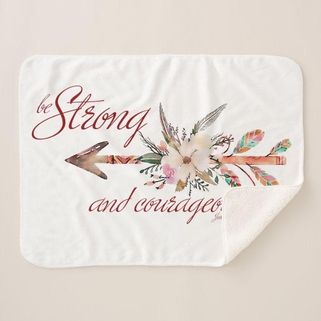 Manta Sherpa Fuerte y valiente (Anverso (horizontal))