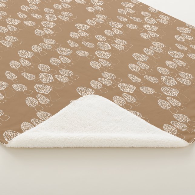 Manta Sherpa Fun Fungi Morel Patrón de hongos Cosmo (3/4)