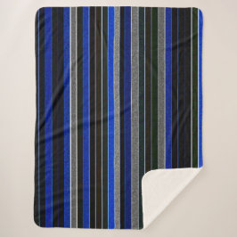 Manta Sherpa Funda azul, negro y grava