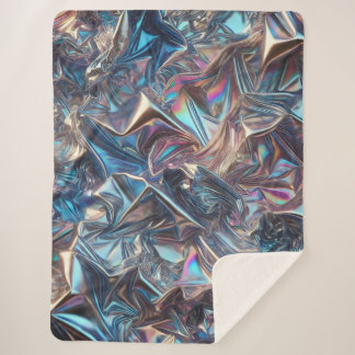 Manta Sherpa Funda cromada ultraacogedora de Relieve metalizado