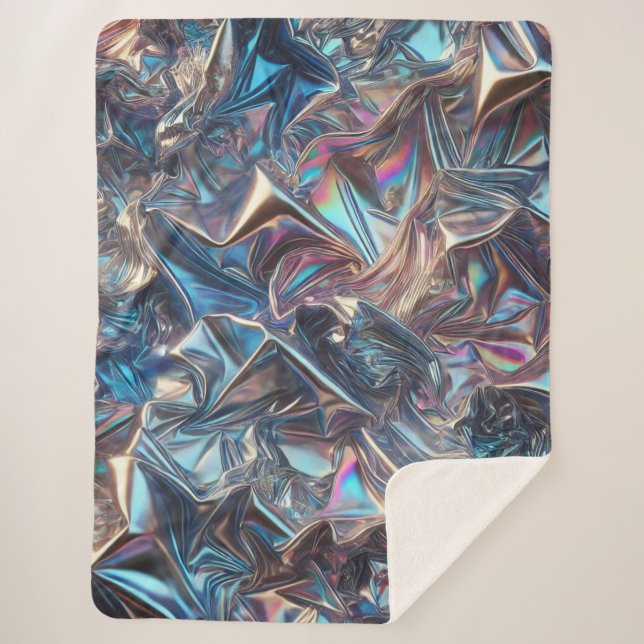 Manta Sherpa Funda cromada ultraacogedora de Relieve metalizado (Anverso)
