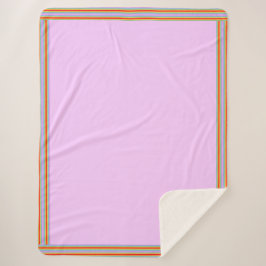 Manta Sherpa Funda de ajuste de arcoiris rosa