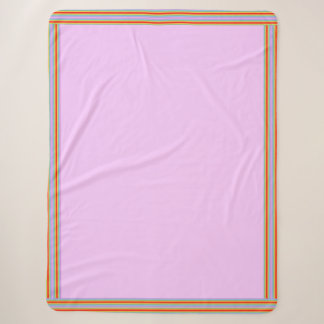 Manta Sherpa Funda de ajuste de arcoiris rosa