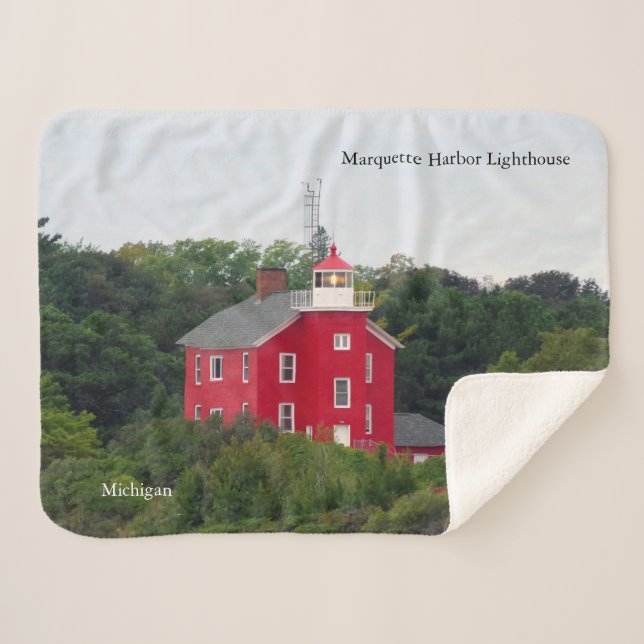Manta Sherpa Funda de arfano de Marquette Harbour (Anverso (horizontal))