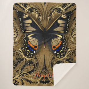 Manta Sherpa Funda de mariposa de moda